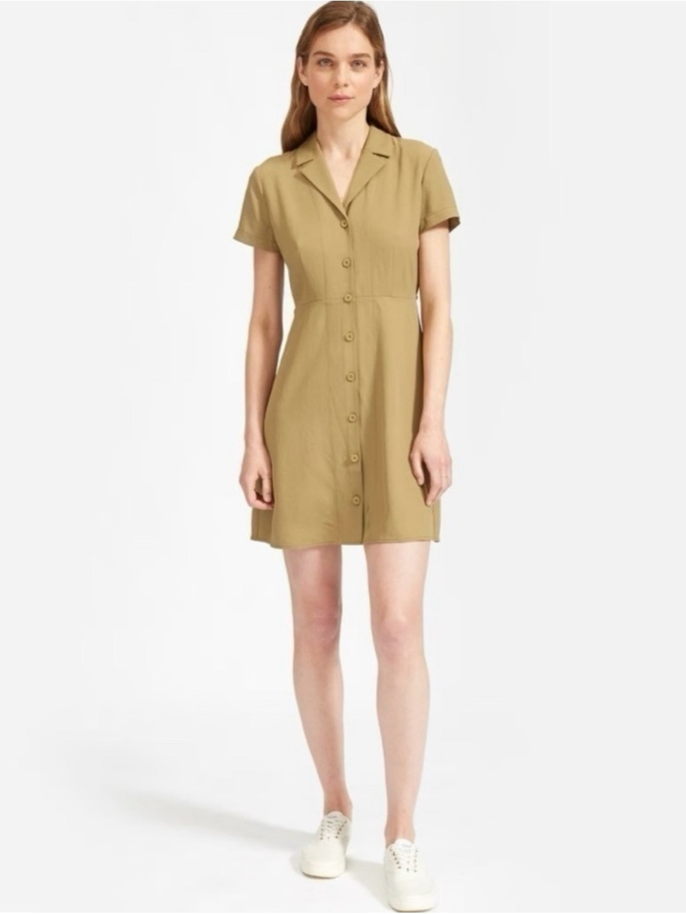 Everlane The Japanese GoWeave Notch Shirt Dress